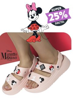 Sandalias Minnie Mouse Rosado con Diseño